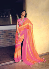 Load image into Gallery viewer, Heavy Georgette Saree with Jacquard Border
