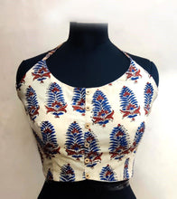 Load image into Gallery viewer, Cotton Ajrakh Natural Handblock Printed Blouse
