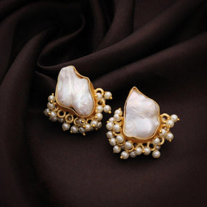 Fresh Water Baroque Pearl  Earring