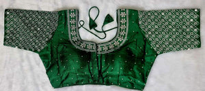 Embroidered Phantom Silk Saree Blouse