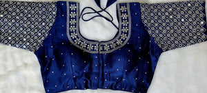 Embroidered Phantom Silk Saree Blouse