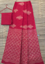 Load image into Gallery viewer, Pure Cotton Hand Block Printed Saree With Contrast Blouse
