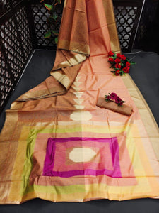 Handloom Weaving Linen Saree