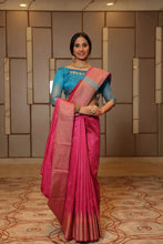 Load image into Gallery viewer, Raw Silk Saree With Khadi Weaving
