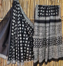 Load image into Gallery viewer, Hand Block Printed Cotton Saree
