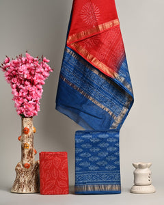 Maheshwari Silk Salwar Suit Set