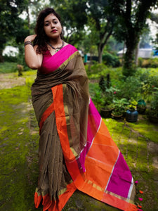 Striped Design Maheshwari Silk Saree