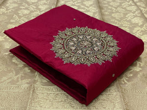 Unstitched Chanderi Silk Salwar Material