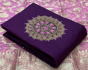 Hand Embroidered Chanderi Silk Salwar