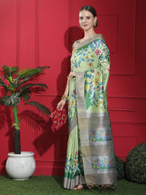 Load image into Gallery viewer, Tussar Print Soft Saree With Gicha Pallu
