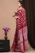 Load image into Gallery viewer, Printed Linen Cotton Saree
