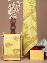 Load image into Gallery viewer, Handblock Printed Pure Chanderi Silk Suit Set
